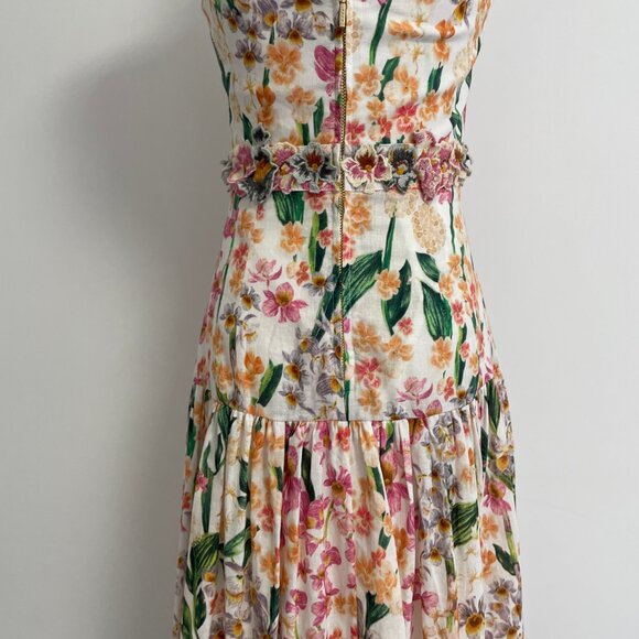 Agua By Agua Bendita lima jardiniera' floral-print linen maxi dress - Picture 11 of 16